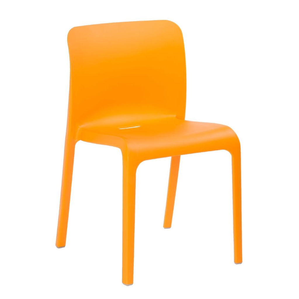 Origin POP Chair Deep Orange  480x500x790mm (Pack of 2) - HX763 Plastic Chairs Origin   