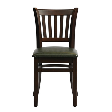 Manhattan Dining Chair in Dark Walnut with Bison Cedar Seat (Pack of 2) - HX803 Wooden Dining Chairs Everyday   