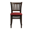 Manhattan Dining Chair in Dark Walnut with Shetland Scarlett Seat (Pack of 2) - HX806 Wooden Dining Chairs Everyday   