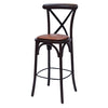 Bristol Bar Chair in Dark Walnut with Bison Tan Seat - HX873 All Stools Everyday   