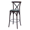 Bristol Bar Chair in Dark Walnut with Bison Cedar Seat - HX875 All Stools Everyday   