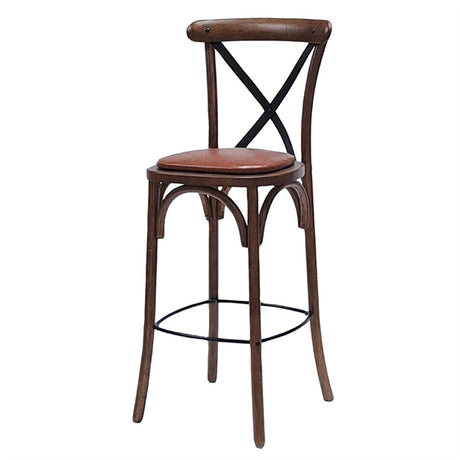 Bristol Bar Chair in Vintage with Bison Tan Seat - HX888 All Stools Everyday   