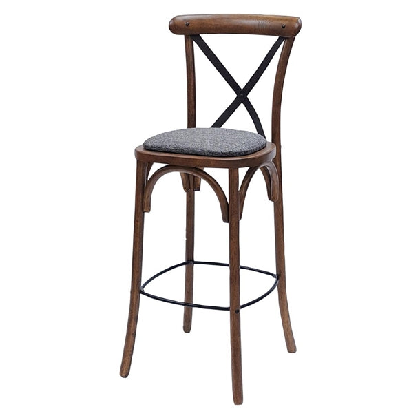 Bristol Bar Chair in Vintage with Shetland Smoke Seat - HX891 All Stools Everyday   