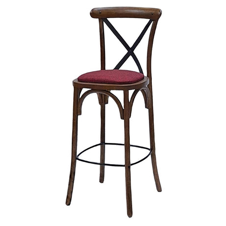 Bristol Bar Chair in Vintage with Shetland Scarlett Seat - HX893 All Stools Everyday   