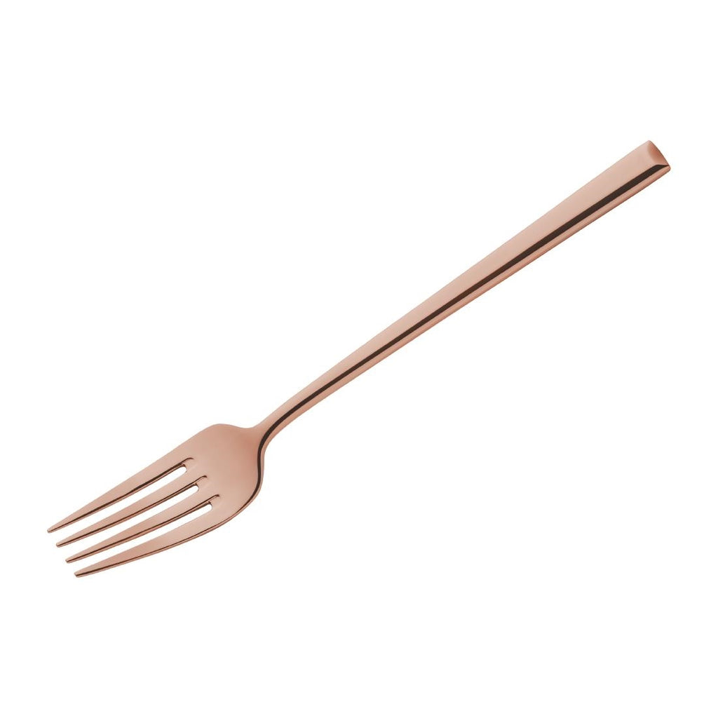 Amefa Metropole Copper Dessert Forks (Pack of 12) - HY038 Amefa Cutlery Amefa   