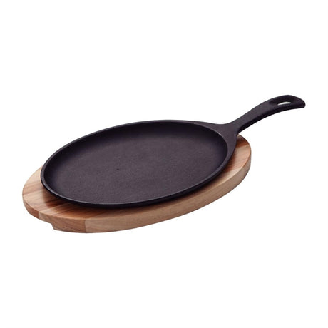 Tramontina Pre-Seasoned Fajita Sizzler 305x185mm - HY090 Cast Iron Cookware Tramontina