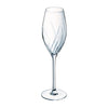 Cristal d'Arques Swirly Flute Glasses 240ml (Pack of 8) - HZ402 Wine Glasses Cristal d'Arques   