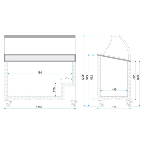 Tefcold Scoop Ice Cream Counter Display 9 x 5 Litre - IC400SCE + CANOPY Ice Cream Display Freezers Tefcold   