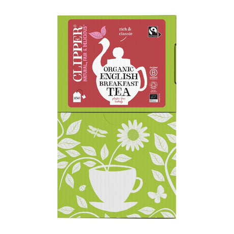 Clipper Fairtrade Organic English Breakfast - Envelope, String & Tag (Pack of 250) - KA503  Clipper   