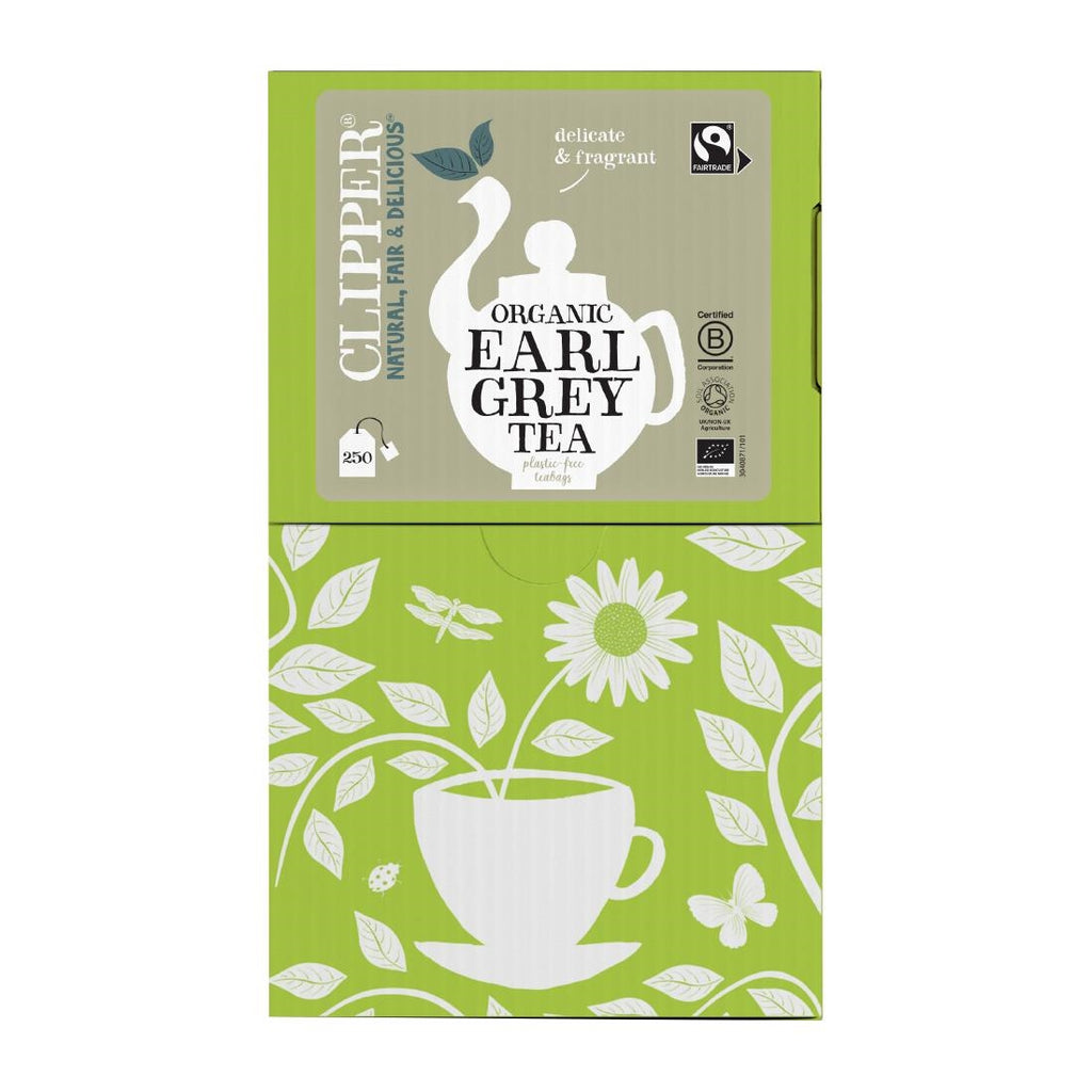 Clipper Fairtrade Organic Earl Grey Tea - Envelope, String & Tag (Pack of 250) - KA505  Clipper   