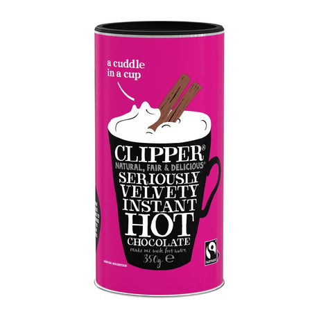 Clipper Fairtrade Seriously Velvety Hot Chocolate 350g - KA512  Clipper   