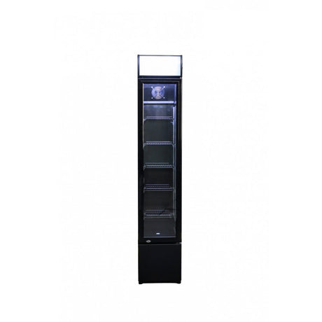 Prodis NT5-HC Slimline Single Door Black Finish Upright Bottle Cooler Upright Single Door Bottle Coolers Prodis