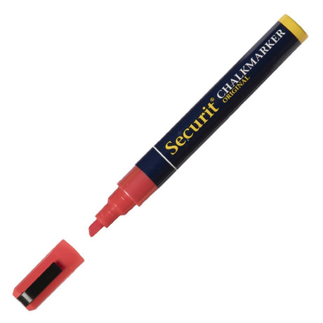 Securit 6mm Liquid Chalk Pen Red - P523  Securit   