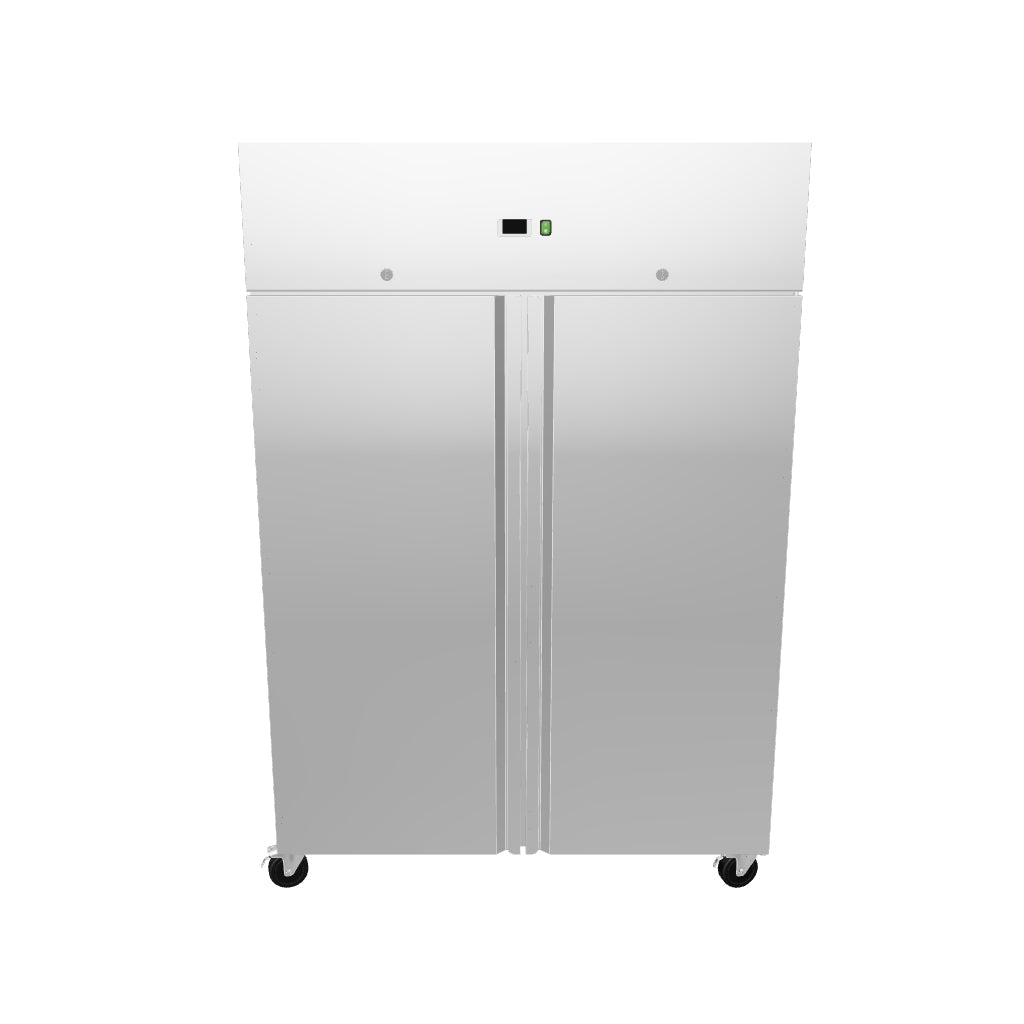 Empire Upright Double Door Stainless Steel Gastronorm Fridge 1200 Litre - EMP-GN1200SS Refrigeration Uprights - Double Door Empire