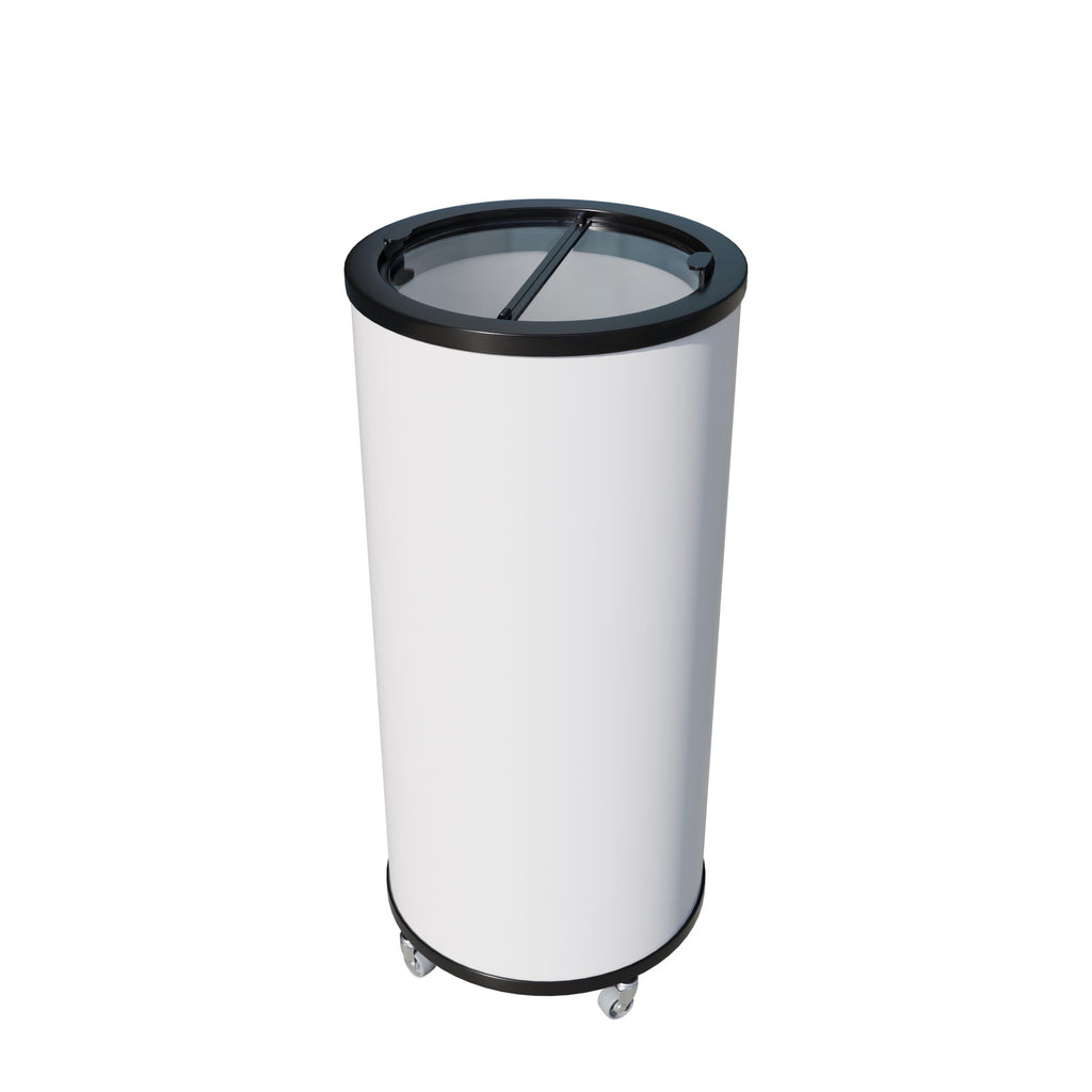 Empire Drinks Can Dump Impulse Barrel Cooler White - EMP-CC77 Single Door Bottle Coolers Empire   