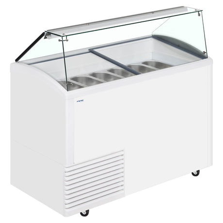 Framec Slant Scoop Ice Cream Display White 10 x 5 Litre - SLANT510 Ice Cream Display Freezers Framec   