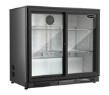 Sterling Pro Black Double Door Sliding Bottle Cooler 228 Litres - SP2HC-BS Double Door Bottle Coolers Sterling Pro   