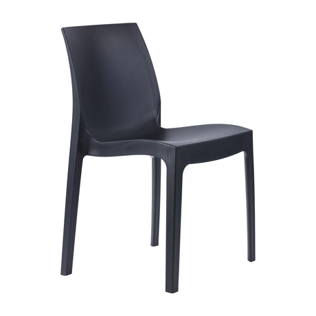 Tabilo Strata Polypropylene Chair - Anthracite Canteen / Break out chair Tabilo   