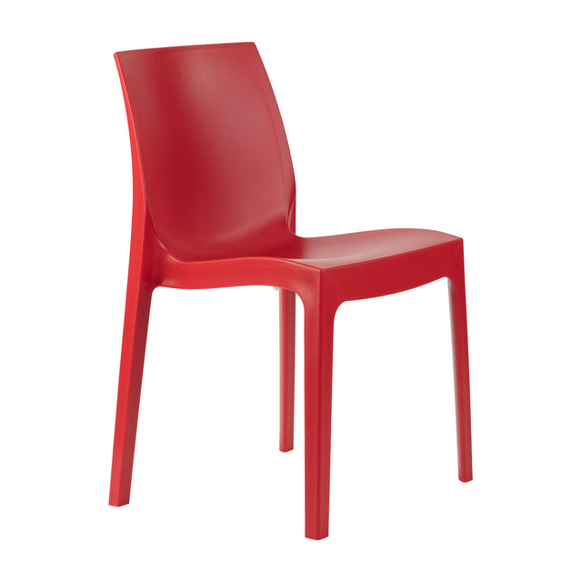 Tabilo Strata Polypropylene Chair - Red Canteen / Break out chair Tabilo   