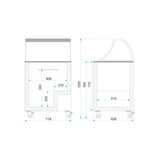 Tefcold Scoop Ice Cream Counter Display 4 x 5 Litre - IC200SC + CANOPY Ice Cream Display Freezers Tefcold   