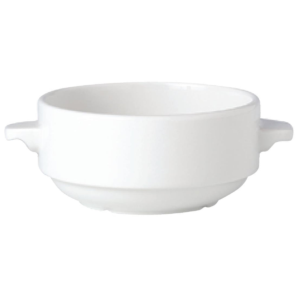 Steelite Simplicity White Lugged Stacking Soup Cups 285ml (Pack of 36) - V0015 Steelite Performance Steelite   