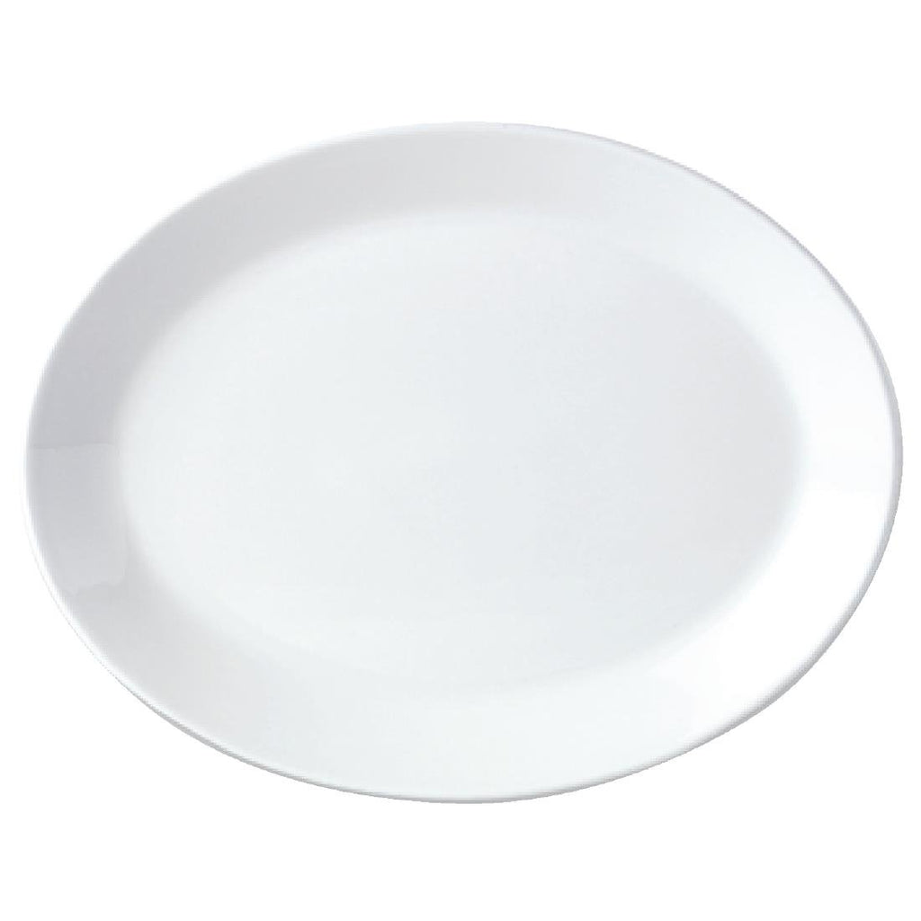 Steelite Simplicity White Oval Coupe Dishes 342mm (Pack of 12) - V0032 Steelite Performance Steelite   