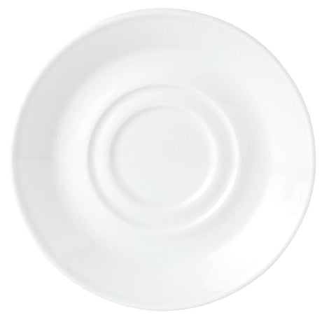 Steelite Simplicity White Low Empire Small Saucers Double Well 117mm (Pack of 12) - V9972 Steelite Performance Steelite   