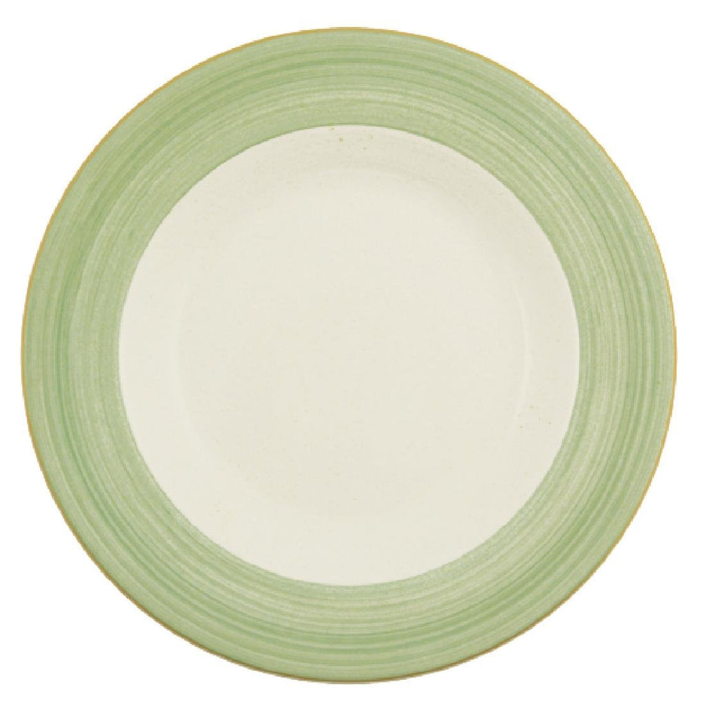 Steelite Rio Green Slimline Plates 255mm (Pack of 24) - V2875 Steelite Performance Steelite   