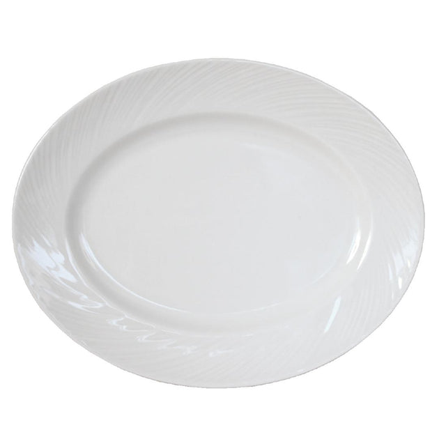 Steelite Spyro Oval Plates 330mm (Pack of 12) - V6462 Steelite Distinction Steelite   