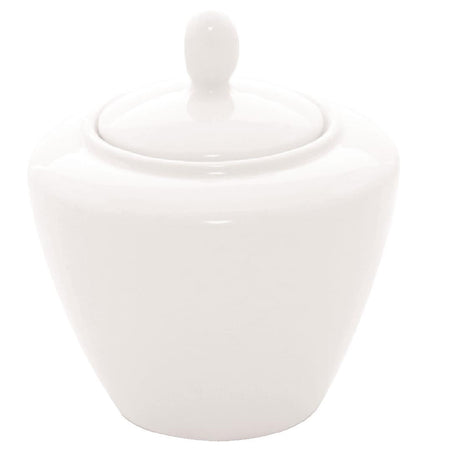 Steelite Simplicity White Covered Sugar Bowls (Pack of 6) - V9493 Steelite Performance Steelite   