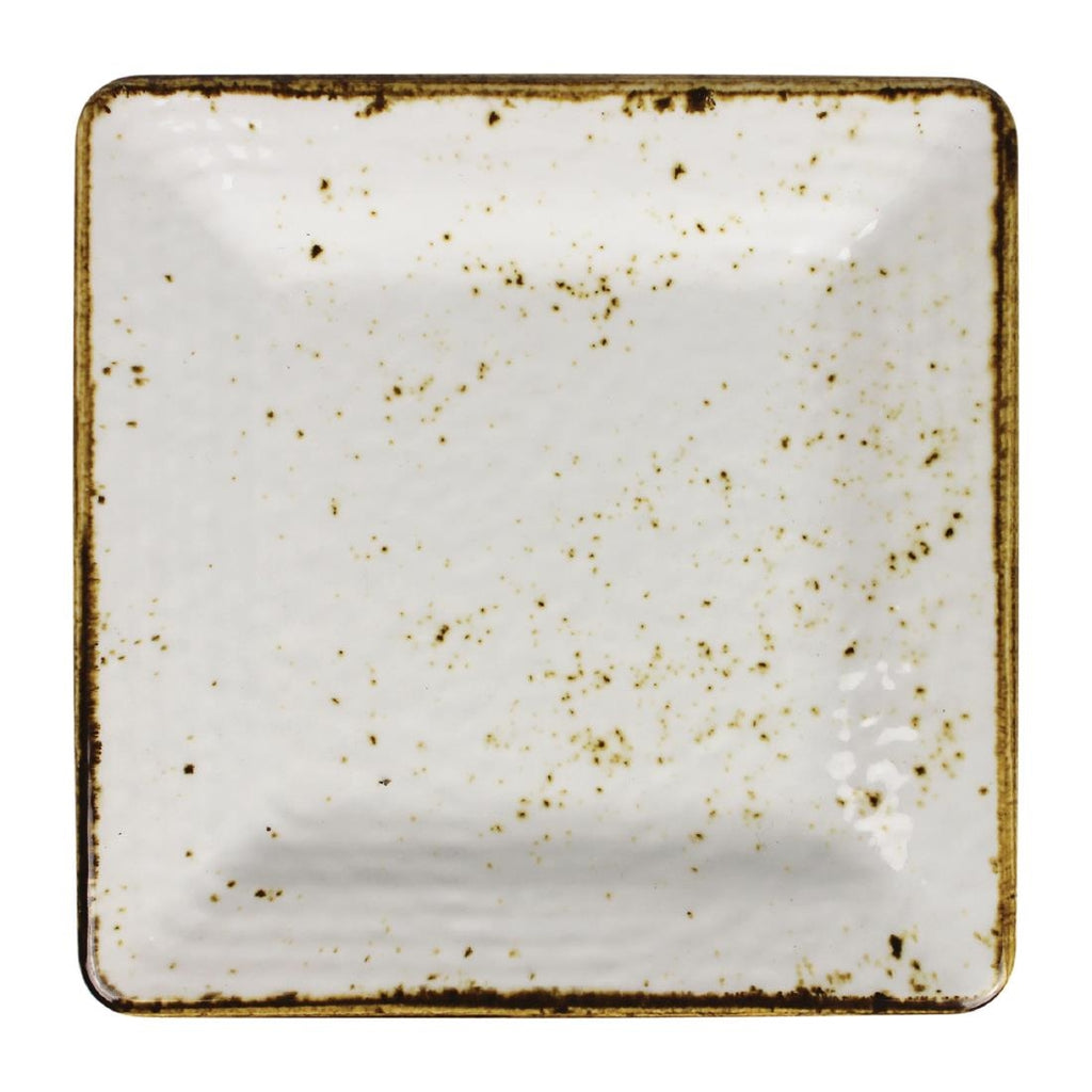 Steelite Craft Melamine Square Plates White 228mm (Pack of 6) - VV1083 Steelite Performance Steelite   