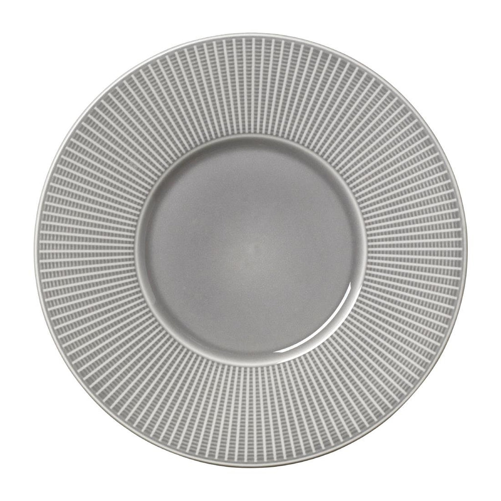 Steelite Willow Mist Gourmet Plates Medium Well Grey 285mm (Pack of 6) - VV1794 Steelite Distinction Steelite   