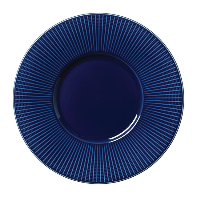 Steelite Willow Azure Gourmet Plates Medium Well Blue 285mm (Pack of 6) - VV1802 Steelite Distinction Steelite   