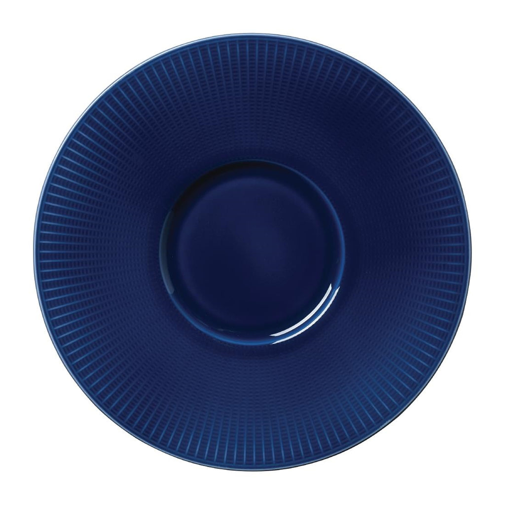 Steelite Willow Azure Gourmet Plates Small Well Blue 285mm (Pack of 6) - VV1803 Steelite Distinction Steelite   