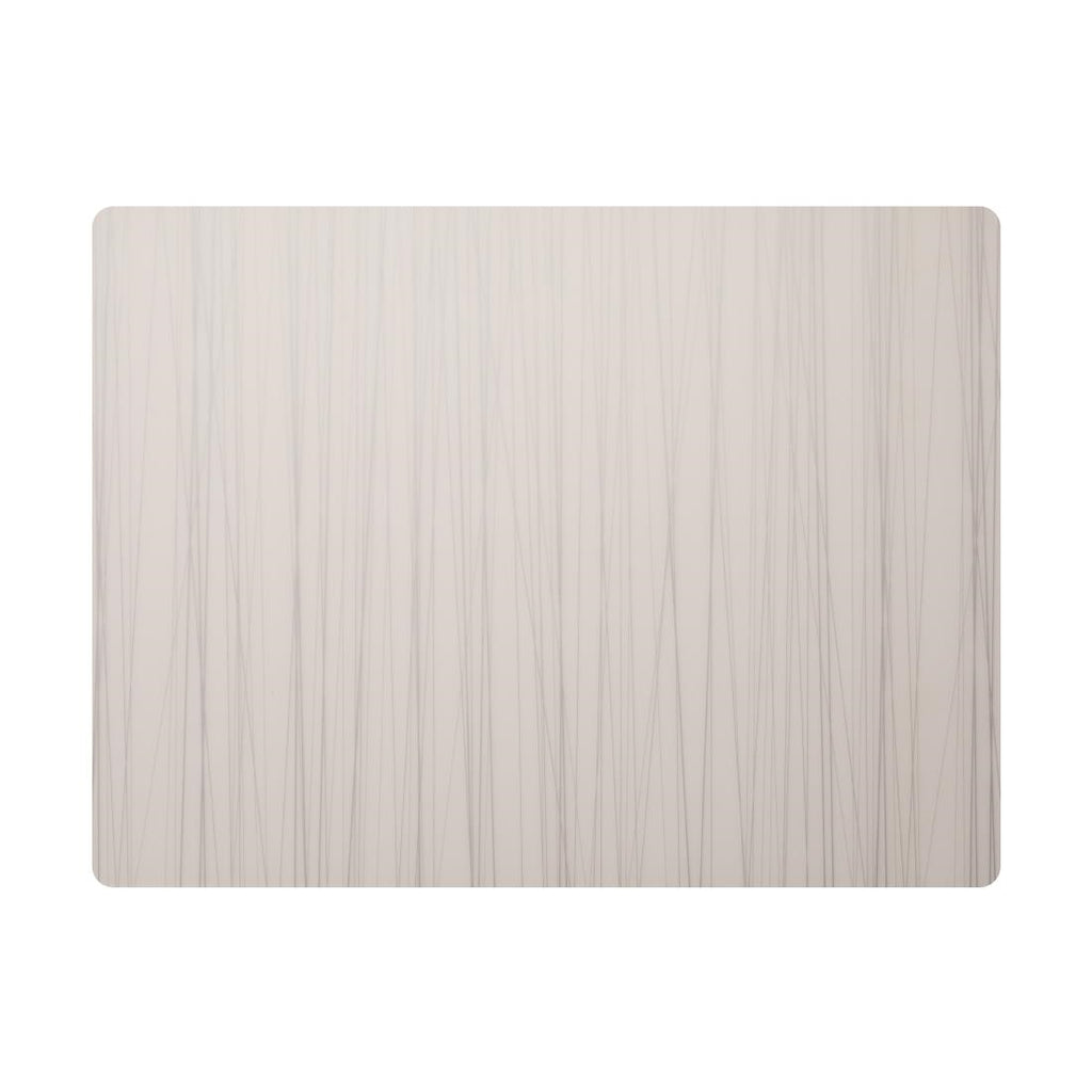 Steelite Modern Twist Silicone Placemat Silver Stream 305x406mm (Pack of 12) - VV3425  Steelite   