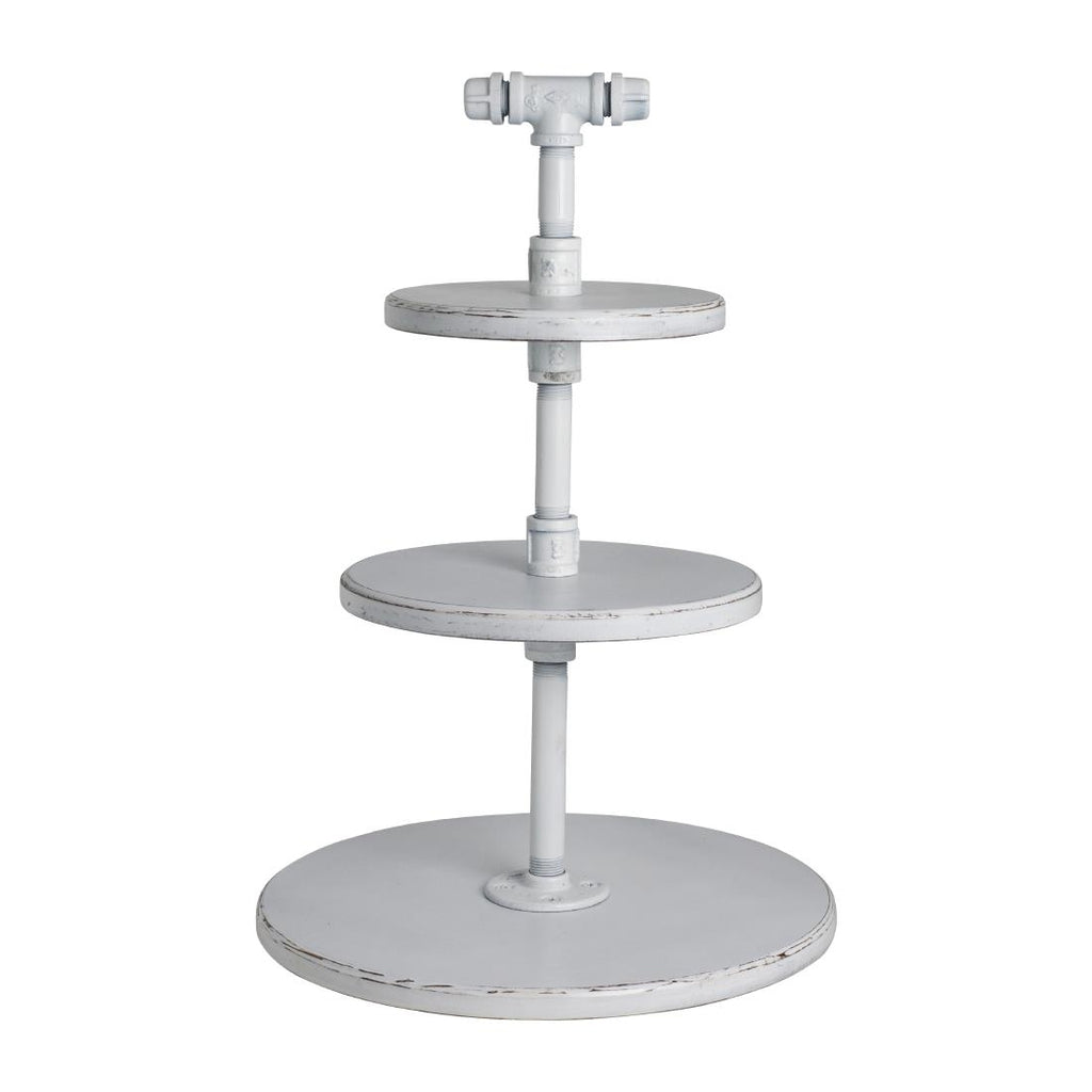 Steelite Aged White Pipe Stand 3-Tier 355x509mm - VV3459  Steelite   