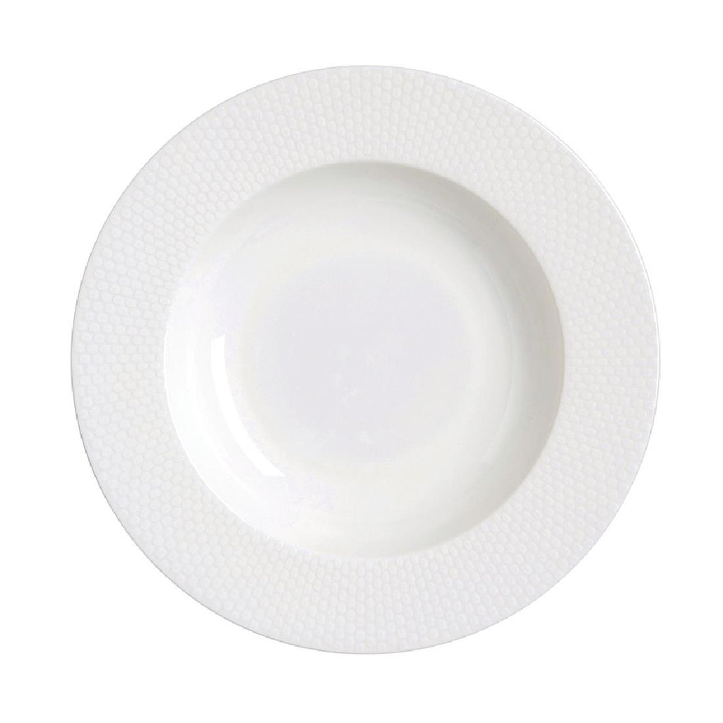 William Edwards Quanta Rim Bowls - Classic White 220mm (Pack of 12) - VV4461 William Edwards Fine Bone Chin Steelite   