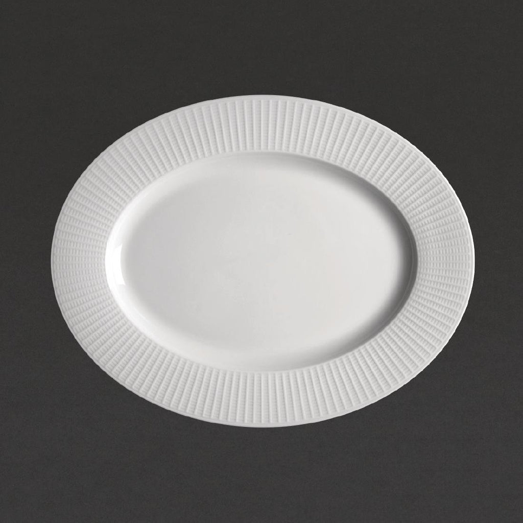 Steelite Willow Oval Plate. length 330mm. (Pack of 12) - VV676 Steelite Distinction Steelite   