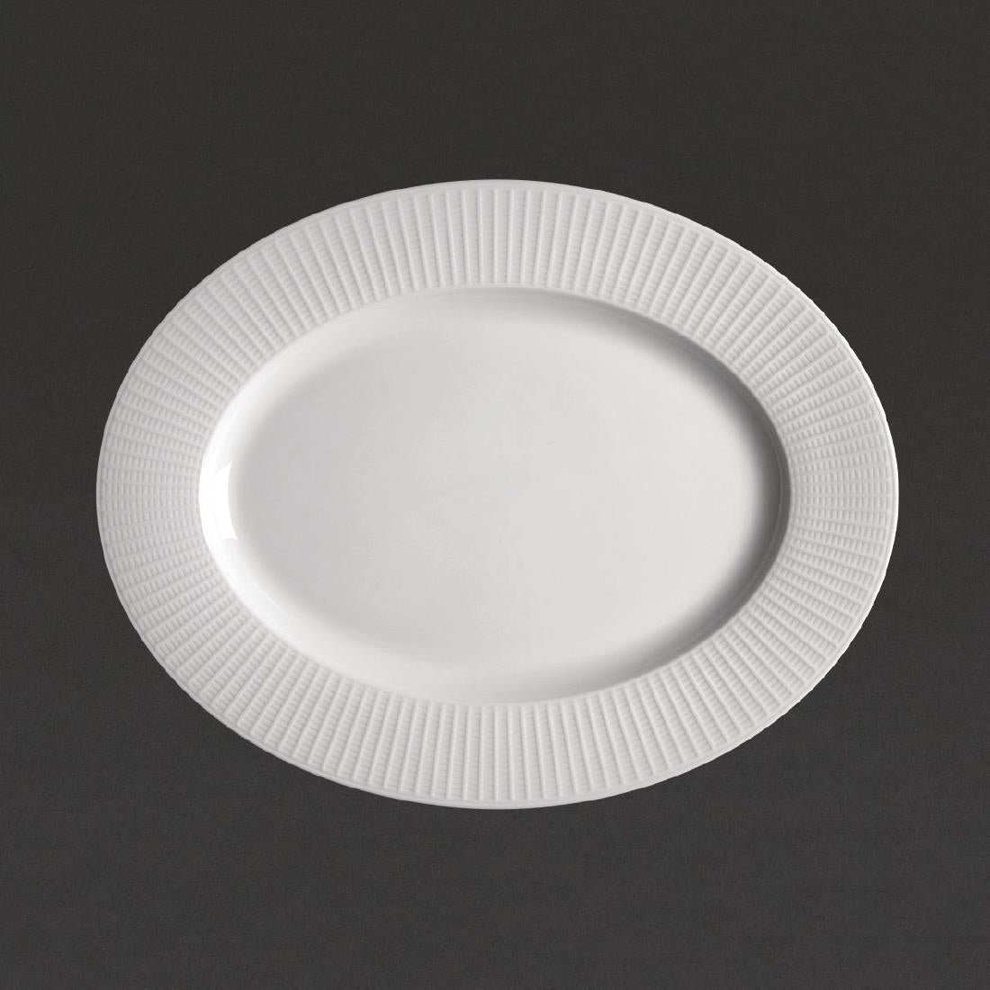 Steelite Willow Oval Plate. length 330mm. (Pack of 12) - VV676 Steelite Distinction Steelite   