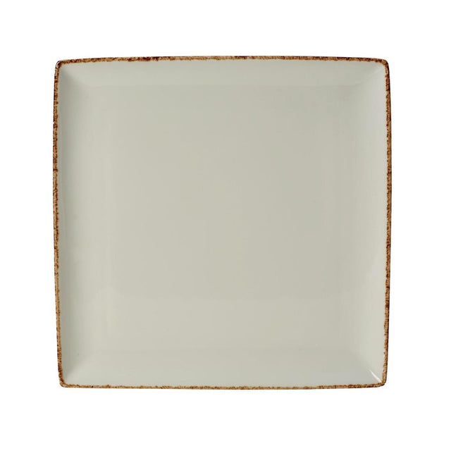 Steelite Brown Dapple Square One Plates (Pack of 6) - VV769 Plates Steelite