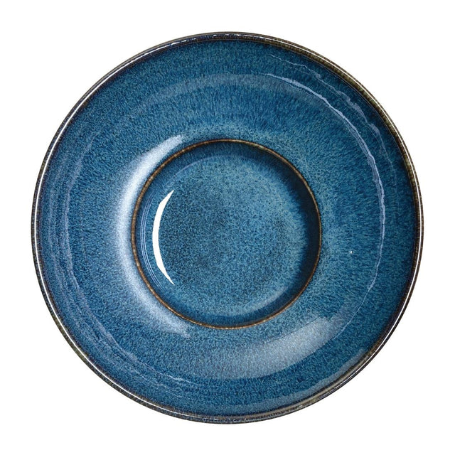 Rene Ozorio Wabi Sabi Rimmed Coupe Bowls Indigo 200mm 887ml (Pack of 6) - VV852 Rene Ozorio Crockery Steelite   