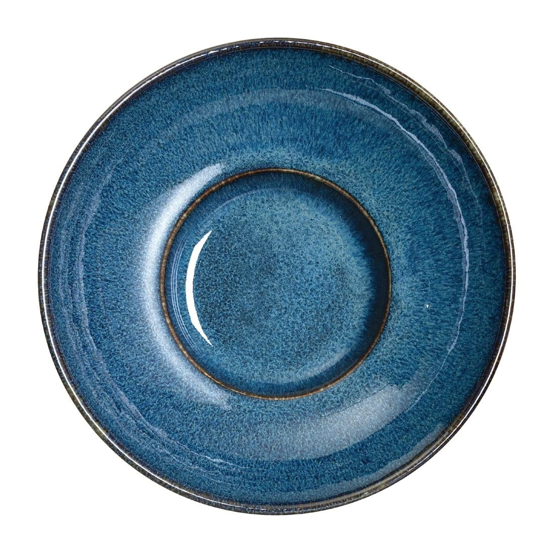 Rene Ozorio Wabi Sabi Rimmed Coupe Bowls Indigo 240mm (Pack of 6) - VV853 Rene Ozorio Crockery Steelite   