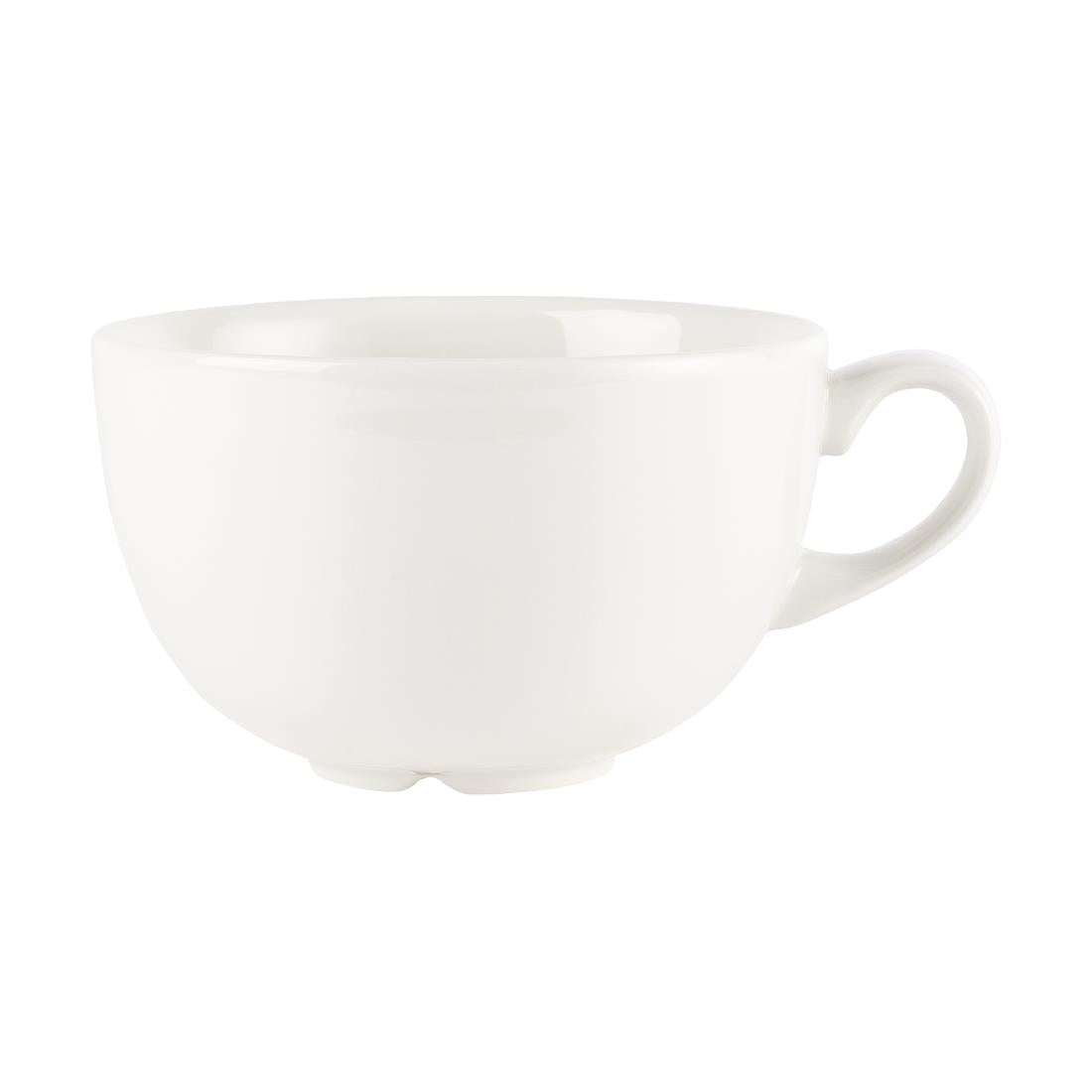 Churchill Plain Whiteware Cappuccino Cups 440ml (Pack of 6) - W001 Cups and Mugs Churchill