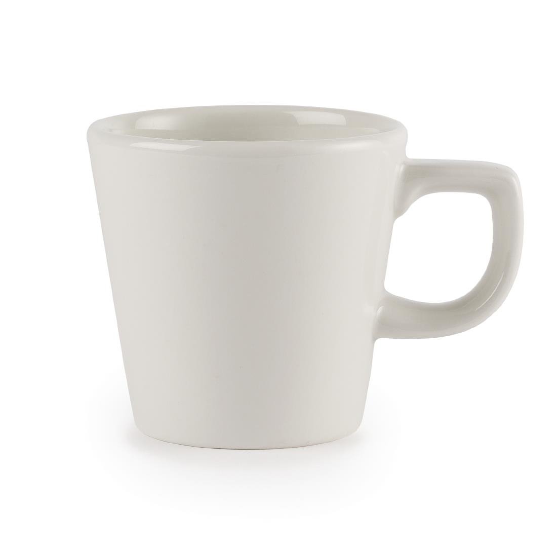 Churchill Plain Whiteware Cafe Cups 220ml (Pack of 24) - W886 Cups and Mugs Churchill