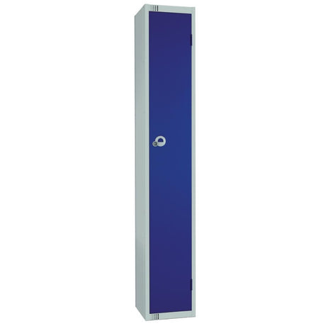 Elite Single Door Camlock Locker with Sloping Top Blue - W944-CS Steel Lockers 300mm Deep Elite Lockers   