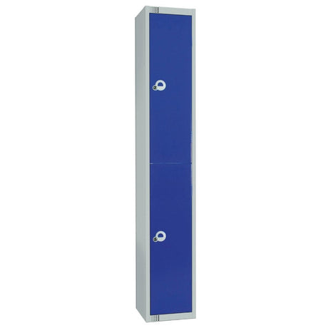 Elite Double Door Camlock Locker with Sloping Top Blue - W945-CS Steel Lockers 300mm Deep Elite Lockers   