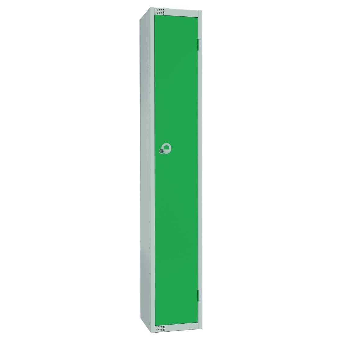 Elite Single Door Padlock Locker Green - W954-P Steel Lockers 300mm Deep Elite Lockers   