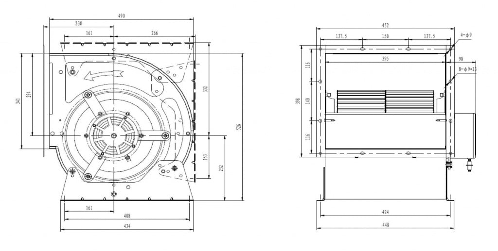 Combisteel Centrifugal Kitchen Extractor Fan 12/12 6800 m3/h - 7225.0070 Centrifugal Kitchen Extractor Fans Combisteel   