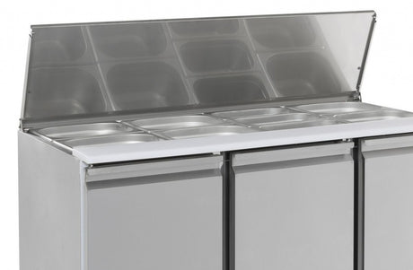 Combisteel 3 Door Pizza Prep Counter Saladette Fridge - 7950.0094 Pizza Prep Counters - 3 Door Combisteel   