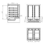 Combisteel Single Door Dual Temp Wine Cooler 40 Bottle Capacity - 7525.0030 Wine Coolers Combisteel   